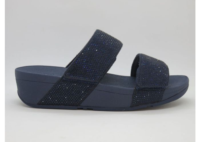 Damesschoenen Fitflop Slipper / 2 klevers MINA CRYSTAL Blauw