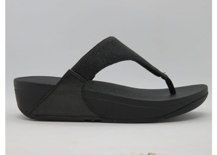 Damesschoenen Fitflop Teenslipper LULU SHIMMERLUX Zwart