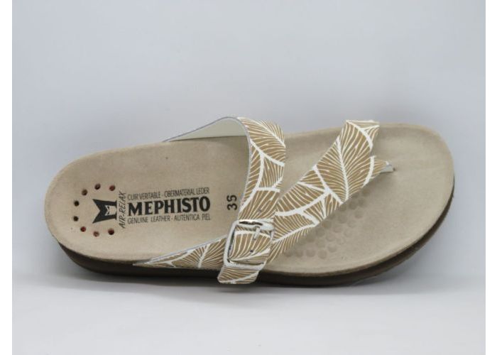 Mephisto 19985 Teenslipper Beige/wit