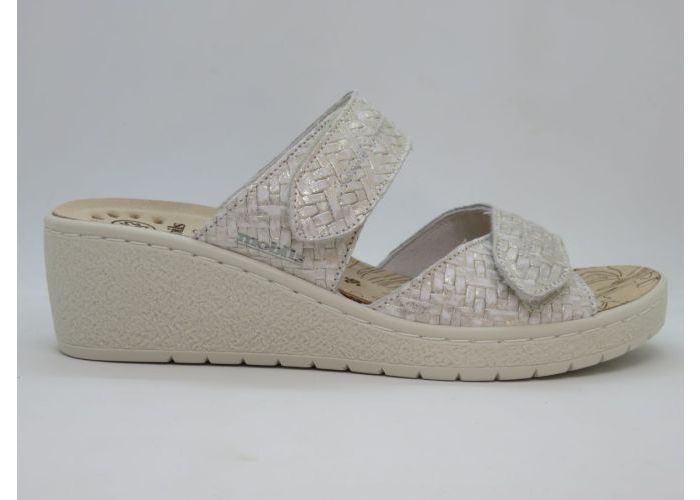 Damesschoenen Mobils Slipper / 2 klevers PAULA Beige/wit