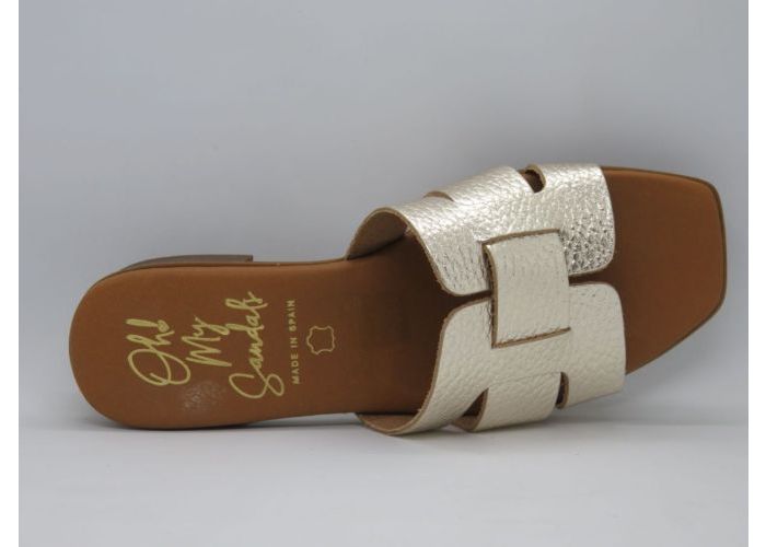 Oh My Sandels 19229 Slipper / band vast Goud