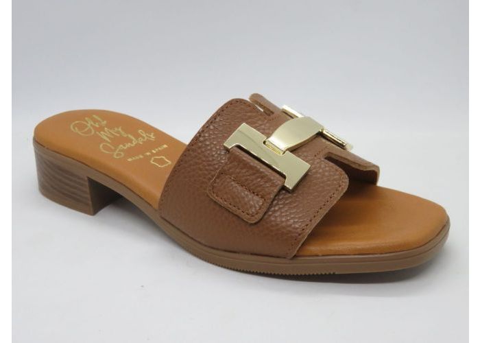 Oh My Sandels 21486 Slippers Cognac