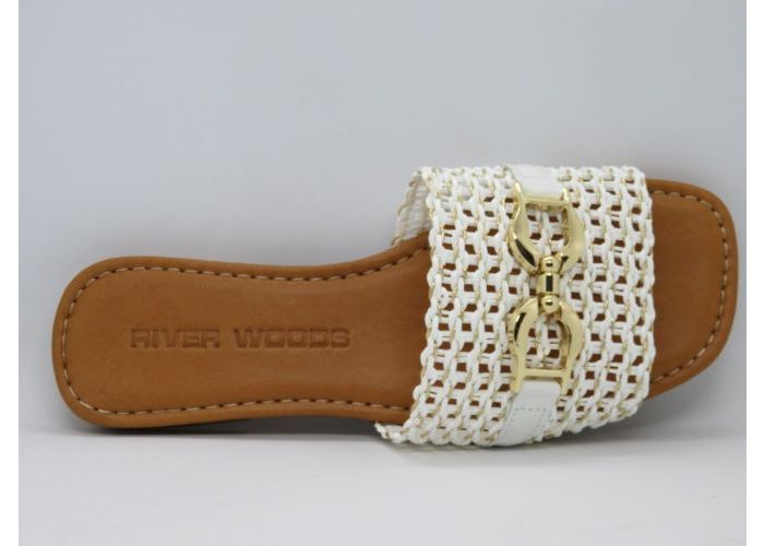 River Woods 18885 Slipper / band vast Wit