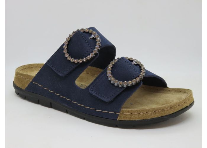 Rohde 20557 Slipper / 2 gespen Blauw