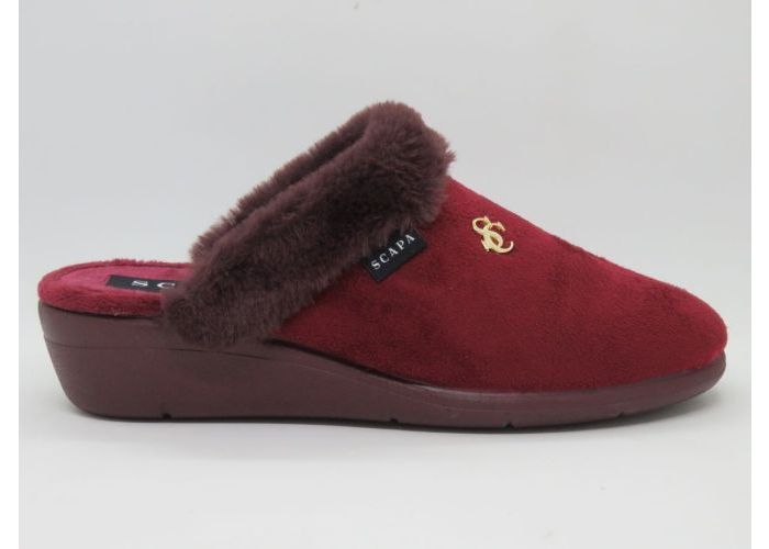 Damesschoenen Scapa Pantoffel open 21/4809003 Bordo