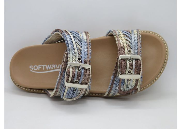 Softwaves 21288 Slipper - 2 gespen Blauw