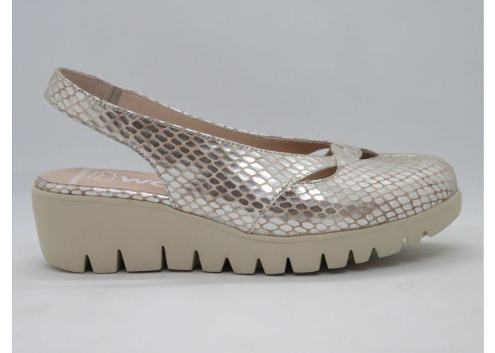 Wonders 21331 Sling back Beige Zilver