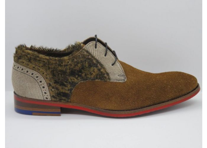 Herenschoenen Floris Van Bommel Veterschoen 18104/09 Bruin/camel