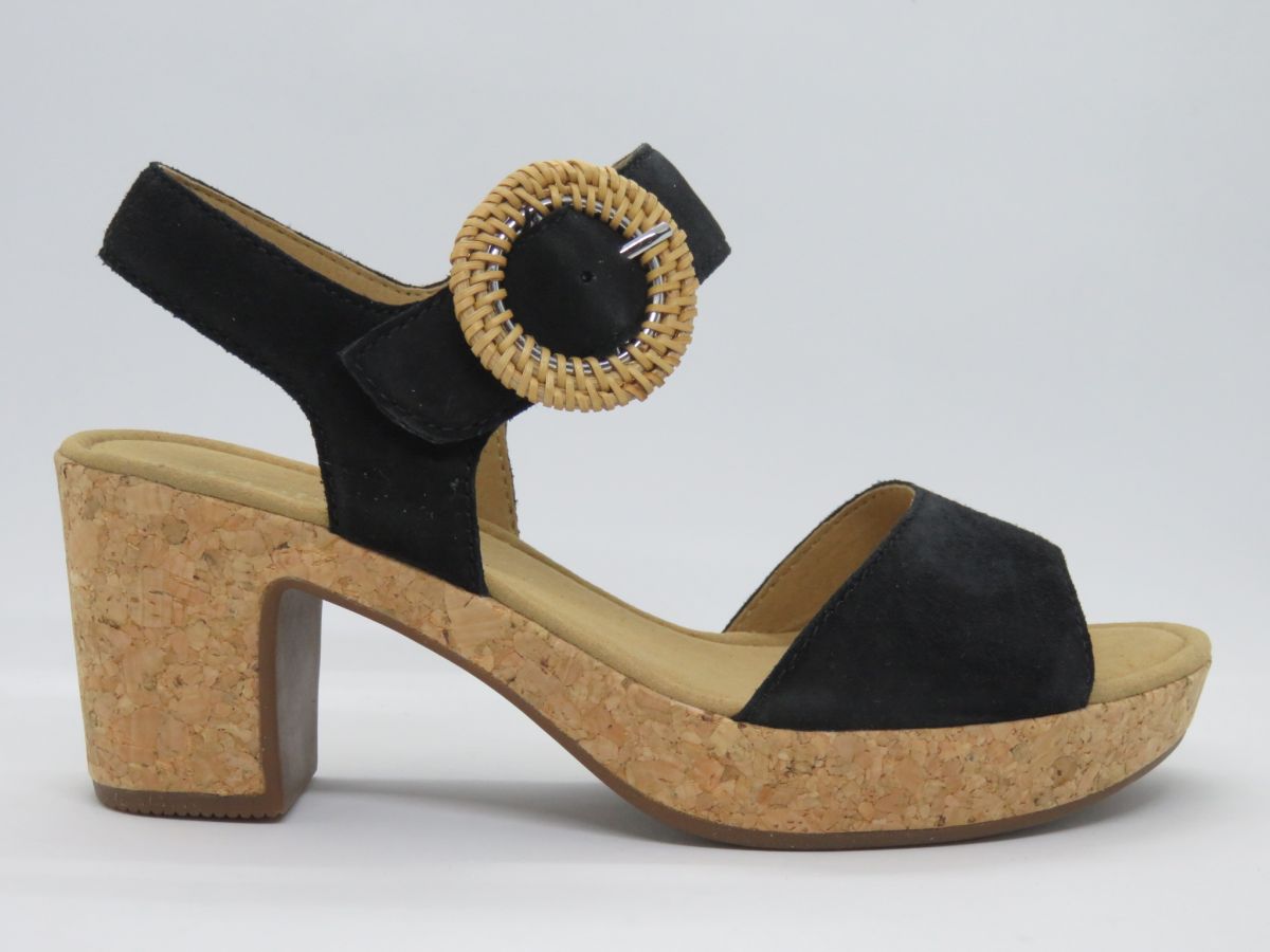 Gabor 65.760.17 sandalen zwart - damesschoenen | Ruka Shoe (Herzele)
