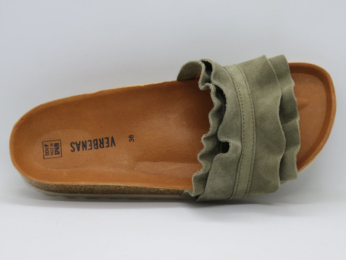Verbenas ROCIO slippers kaki - damesschoenen | Ruka Shoe (Herzele)